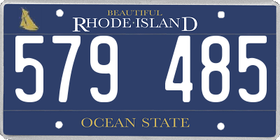 RI license plate 579485