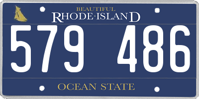 RI license plate 579486