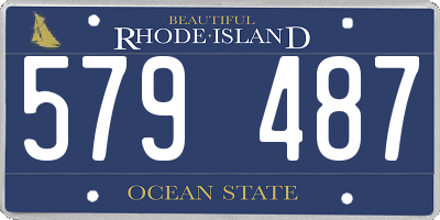 RI license plate 579487