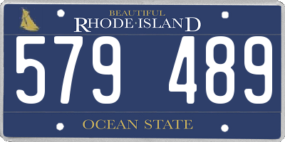 RI license plate 579489