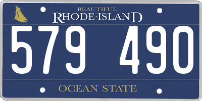 RI license plate 579490