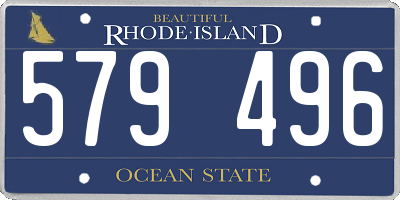 RI license plate 579496