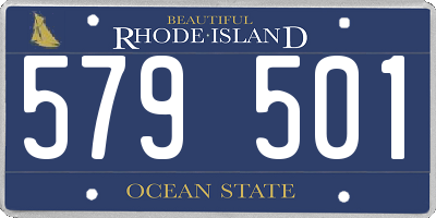 RI license plate 579501