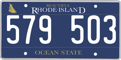 RI license plate 579503