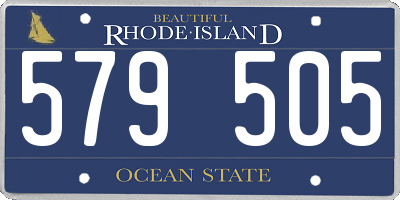 RI license plate 579505