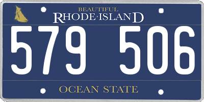 RI license plate 579506
