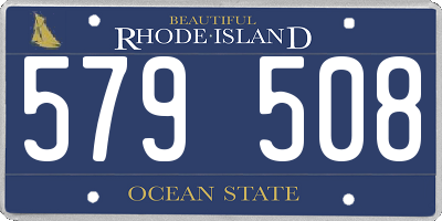 RI license plate 579508