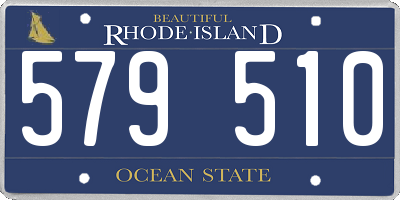 RI license plate 579510