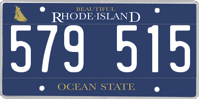 RI license plate 579515