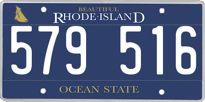 RI license plate 579516