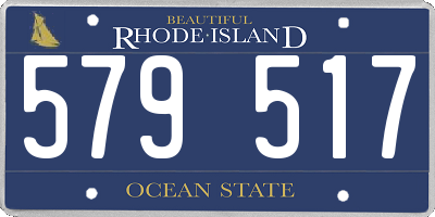 RI license plate 579517