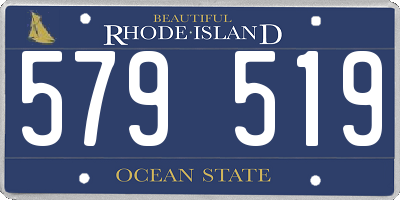 RI license plate 579519