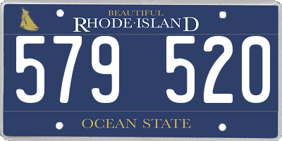 RI license plate 579520