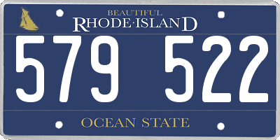 RI license plate 579522