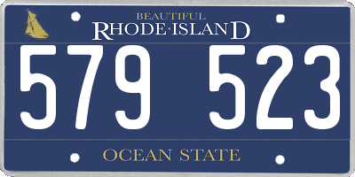 RI license plate 579523