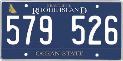 RI license plate 579526