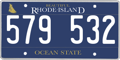 RI license plate 579532