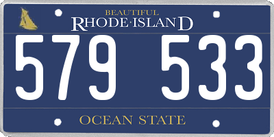 RI license plate 579533