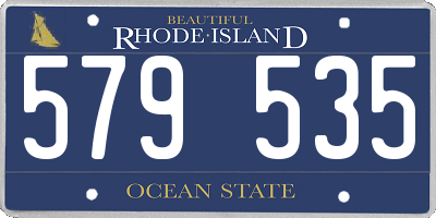 RI license plate 579535