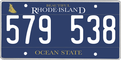 RI license plate 579538