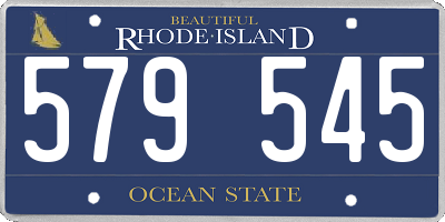 RI license plate 579545