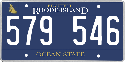 RI license plate 579546