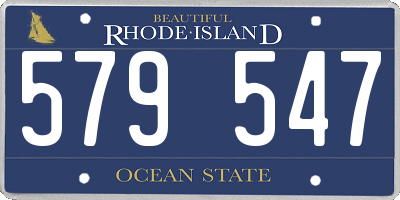 RI license plate 579547