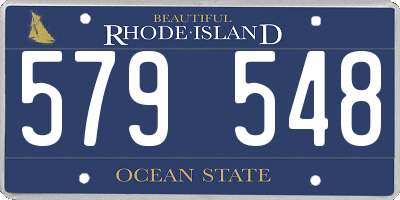 RI license plate 579548