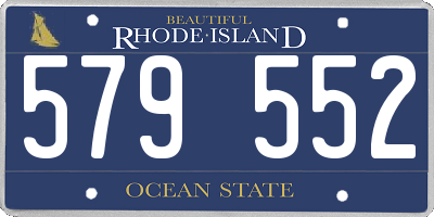 RI license plate 579552