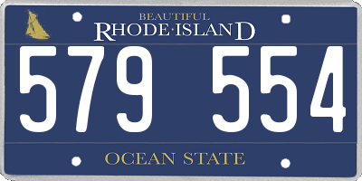 RI license plate 579554