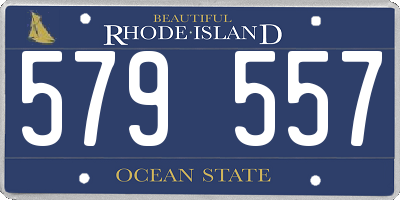 RI license plate 579557