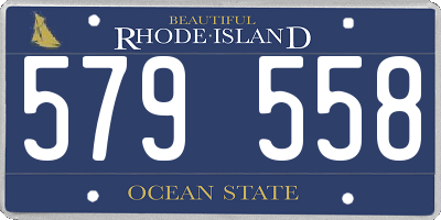 RI license plate 579558