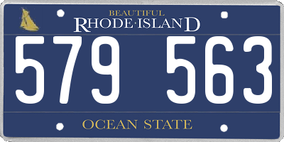 RI license plate 579563