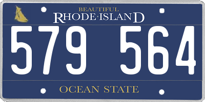 RI license plate 579564