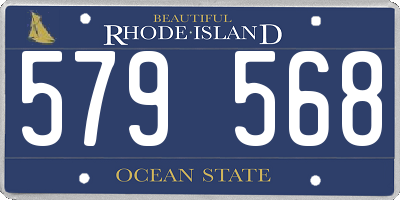 RI license plate 579568