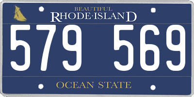 RI license plate 579569