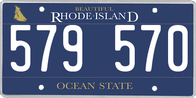 RI license plate 579570