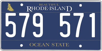 RI license plate 579571