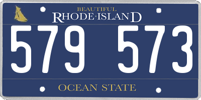 RI license plate 579573