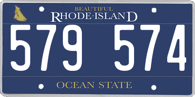 RI license plate 579574