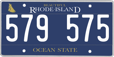 RI license plate 579575