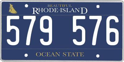 RI license plate 579576