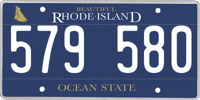 RI license plate 579580