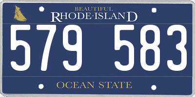 RI license plate 579583