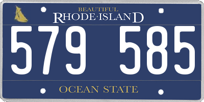 RI license plate 579585