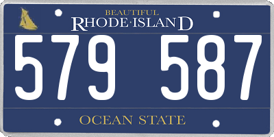 RI license plate 579587