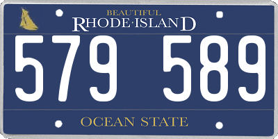 RI license plate 579589