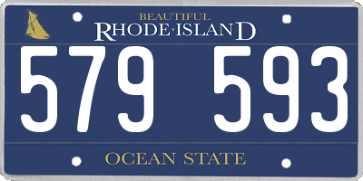 RI license plate 579593