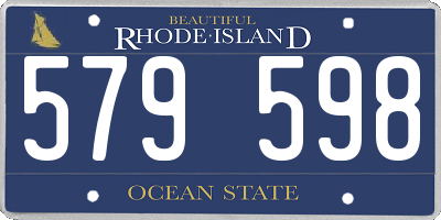 RI license plate 579598