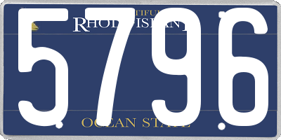RI license plate 5796